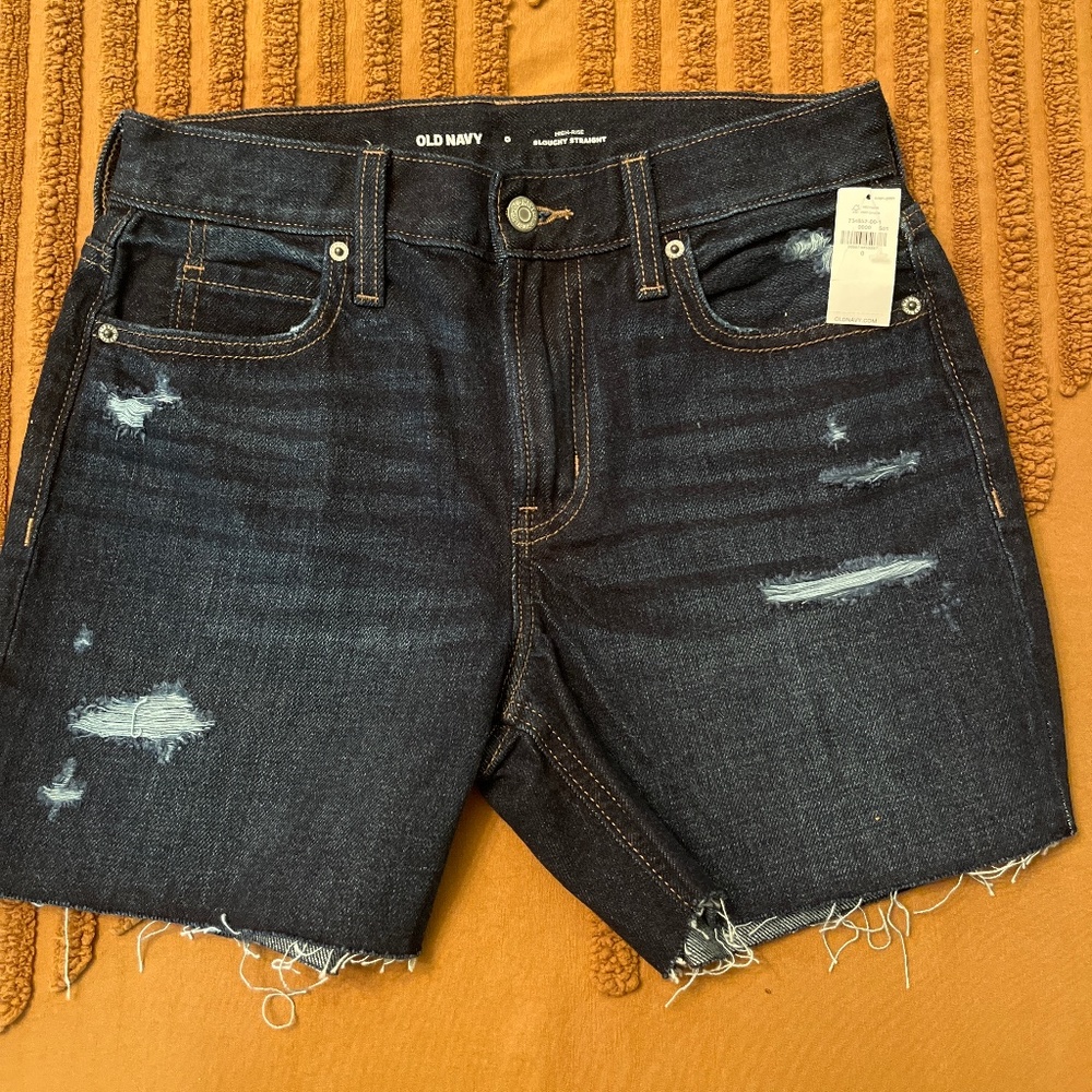 Old Navy Slouchy Straight distressed cut off shorts